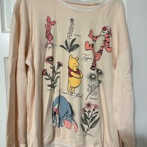 Disney Pastel Sweater with Winnie the Pooh Characters